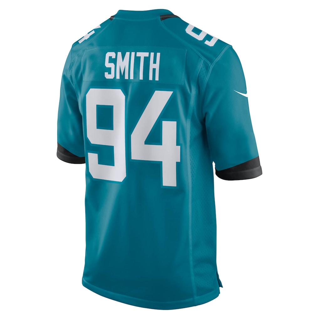 Cooneas J.Jaguars #94 Maason Smith Teal Team Game Jersey