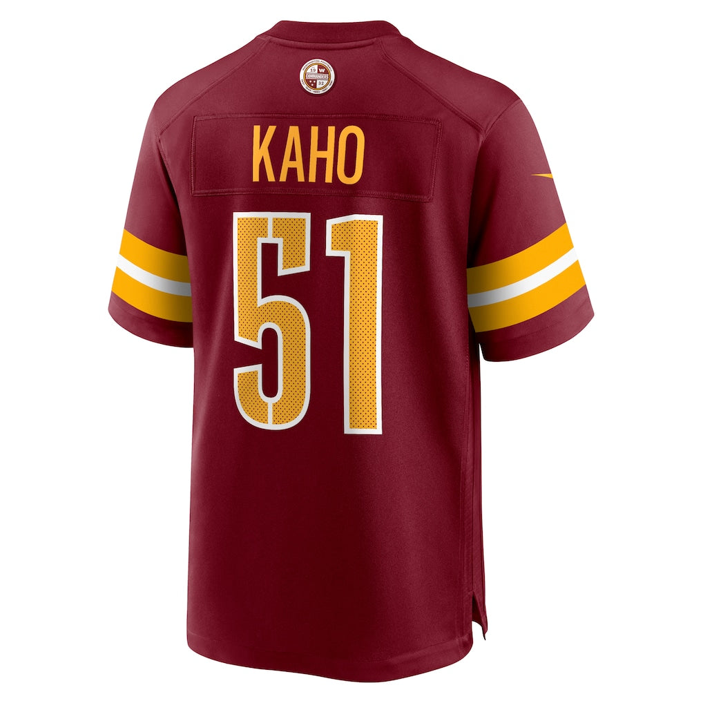 Cooneas W.Commanders #51 Ale Kaho Burgundy Team Game Jersey