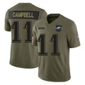 P.Eagles #11 Jihaad Campbell Player Olive 2025 Salute To Service Limited Cooneas Stitched Jerseys