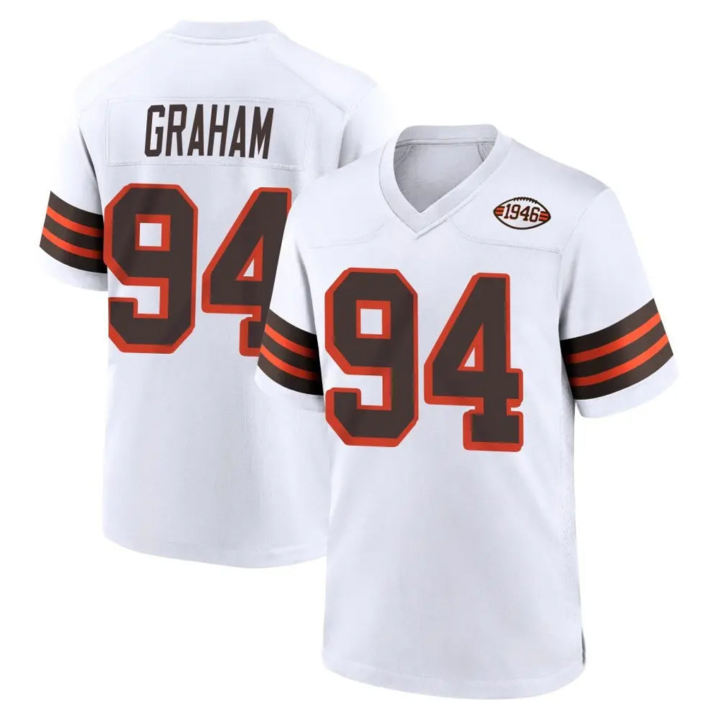 C.Browns #94 Mason Graham Player White Alternate Home Game Cooneas Stitched Jerseys