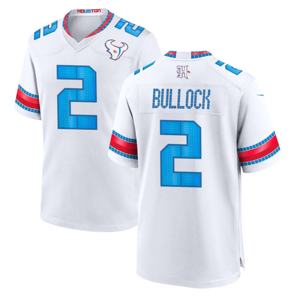 H.Texans #2 Calen Bullock Player Whtie 2026 Rivalries Vapor Home Game Cooneas Stitched jerseys
