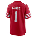 Cooneas SF.49ers #1 Groom Scarlet Game Jersey