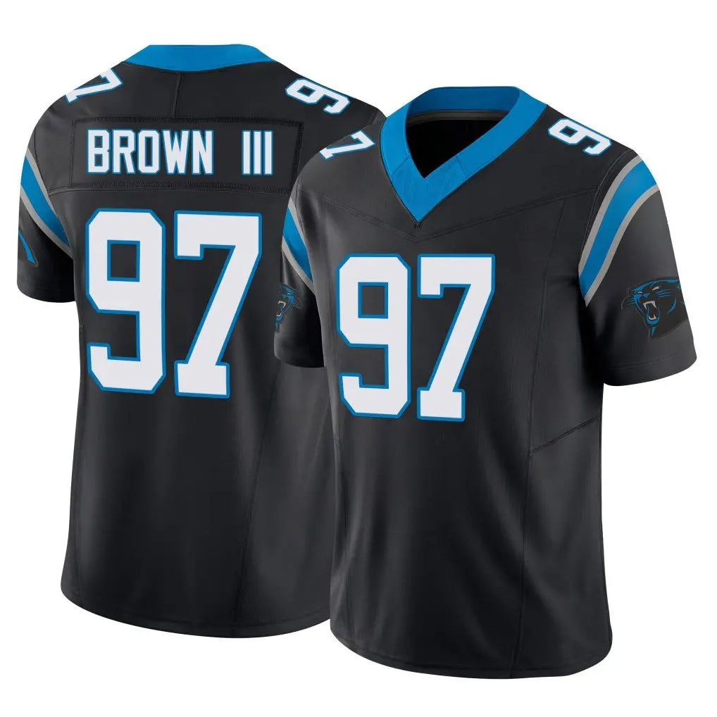 C.Panthers #97 Bobby Brown III Player Black Vapor F.U.S.E. Limited Home Game Cooneas Stitched Jerseys