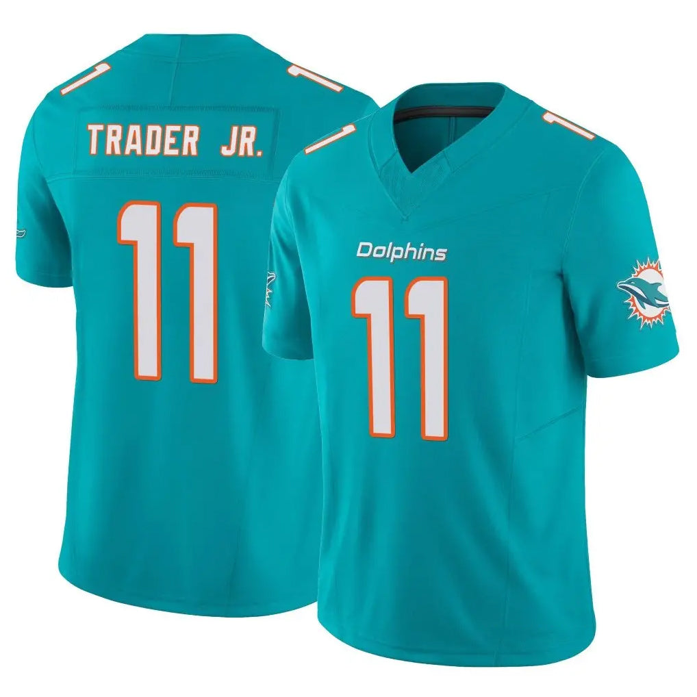 M.Dolphins #11 Dante Trader Jr. Player Aqua Limited Vapor F.U.S.E. Home Game Cooneas Stitched Jerseys
