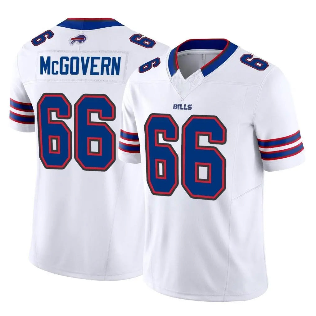 B.Bills #66 Connor McGovern Player White Vapor F.U.S.E. Jersey Limited Home Game Cooneas Stitched Jerseys