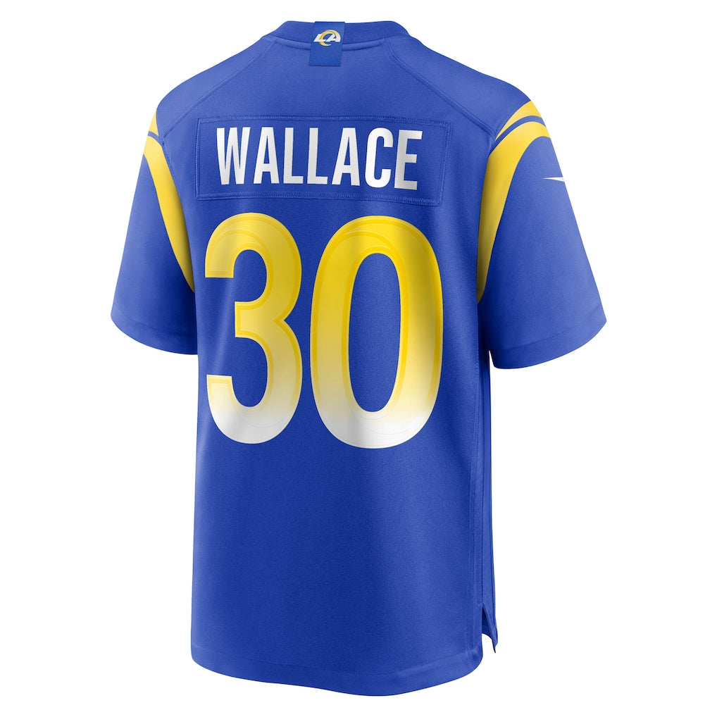 Cooneas LA.Rams #30 Josh Wallace Royal Game Jersey