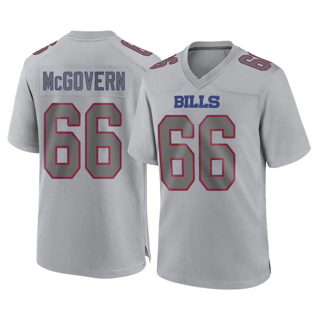 B.Bills #66 Connor McGovern Player Gray Home Game Cooneas Stitched Jerseys