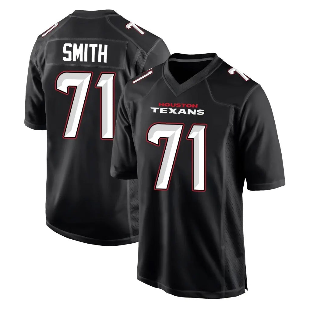 H.Texans #71 Braden Smith Player Carbon Black Fashion Home Game Cooneas Stitched Jerseys