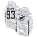 M.Dolphins #93 Zeek Biggers Player Arctic Camo Salute to Service Hoodies Limited Game Cooneas Stitched Jerseys