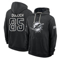 M.Dolphins #85 Greg Dulcich Player 2026 Black Logo Pullover Hoodies Limited Game Cooneas Stitched Jerseys