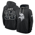 MN.Vikings #33 Aaron Jones Sr. Player 2026 Black Logo Pullover Hoodies Limited Game Cooneas Stitched Jerseys