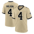 NO.Saints #4 Zach Wilson Player Gold Home Game Cooneas Stitched Jerseys