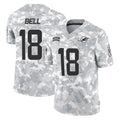 M.Dolphins #18 Chris Bell Player Arctic Camo Salute To Service Limited Game Cooneas Stitched Jerseys