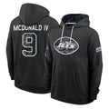 NY.Jets #9 Will McDonald IV Player 2026 Black Logo Pullover Hoodies Limited Game Cooneas Stitched Jerseys