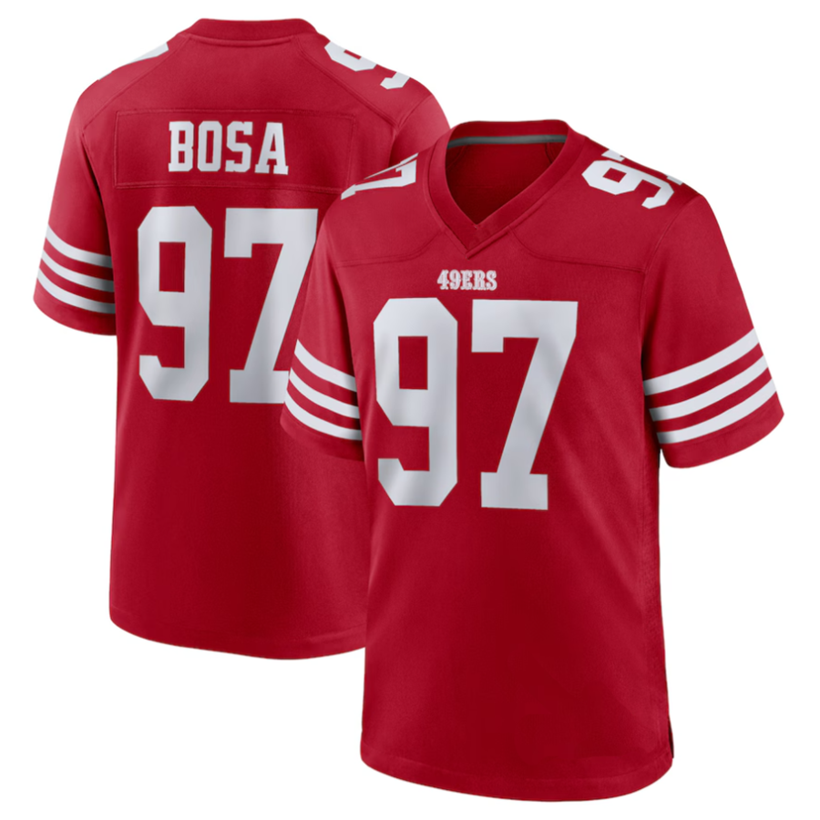 Cooneas SF.49ers #97 Nick Bosa Player Scarlet Player Game Stitched Jerseys