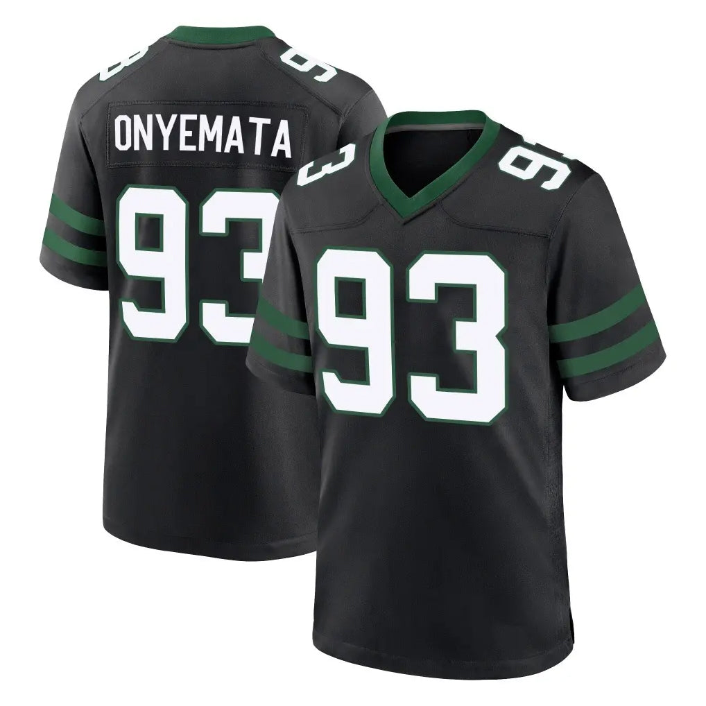 NY.Jets #93 David Onyemata Player Black Legacy Home Game Cooneas Stitched Jerseys