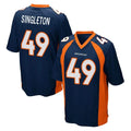 D.Broncos #49 Alex Singleton Player Navy Game Cooneas Stitched Jerseys