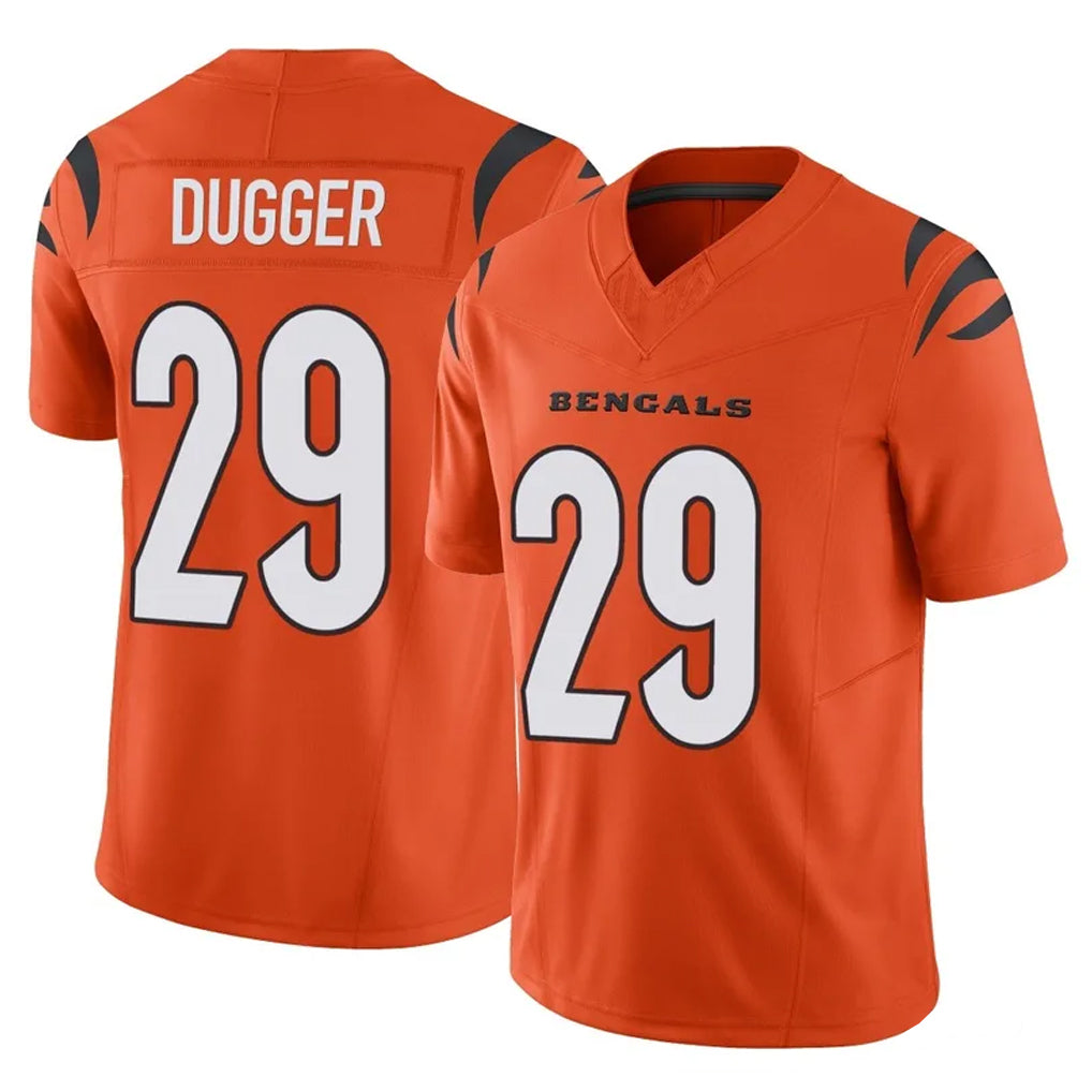 C.Bengals #29 Kyle Dugger Player Orange Vapor F.U.S.E. Limited Home Game Cooneas Stitched Jerseys