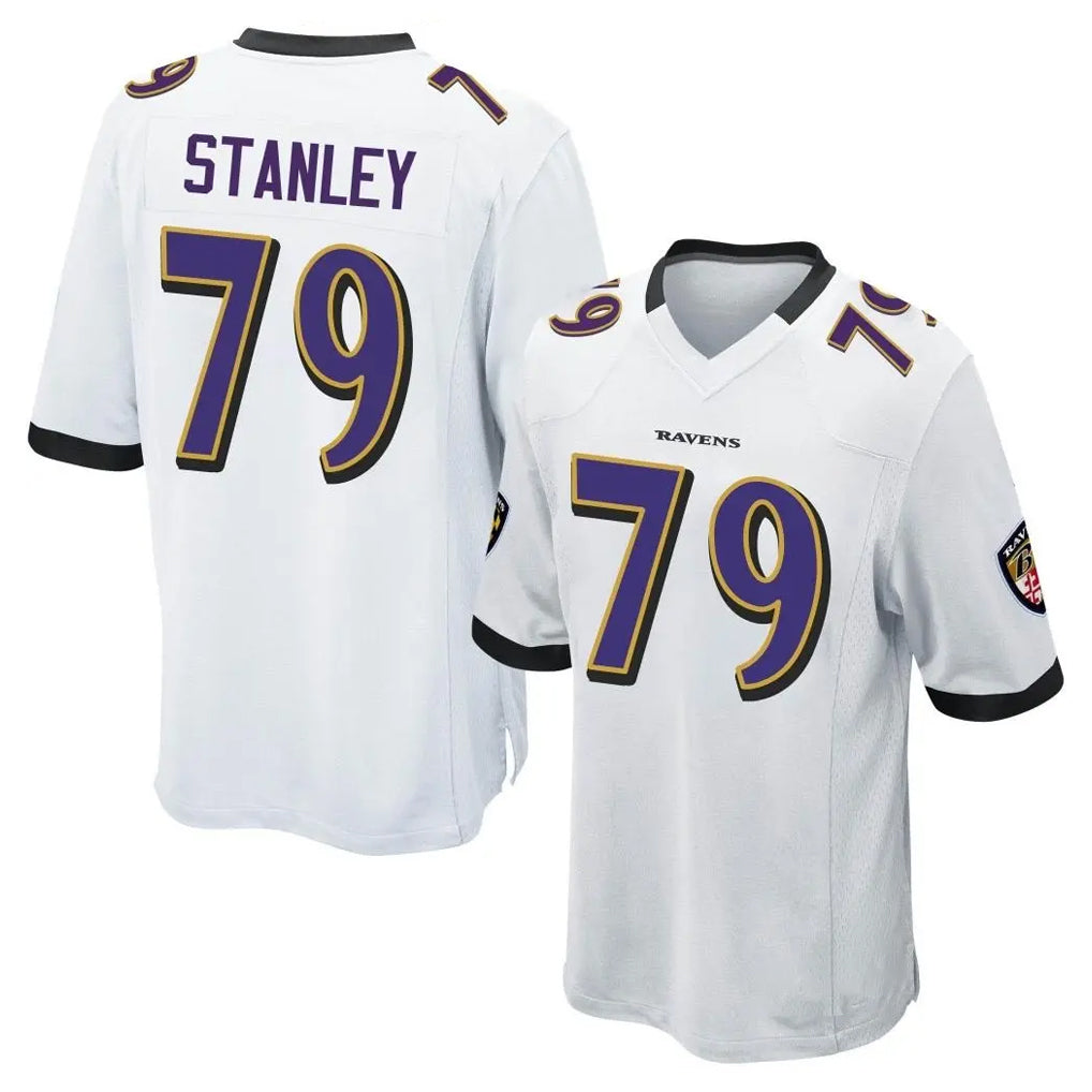 B.Ravens #79 Ronnie Stanley Player White Alternate Home Game Cooneas Stitched Jerseys