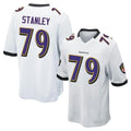 B.Ravens #79 Ronnie Stanley Player White Alternate Home Game Cooneas Stitched Jerseys