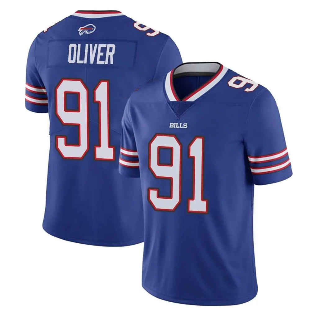 B.Bills #91 Ed Oliver Player Royal Vapor Untouchable Limited Cooneas Stitched Jerseys