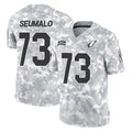 A.Cardinals #73 Isaac Seumalo Player Arctic Camo Limited Salute To Service Home Game Cooneas Stitched Jerseys