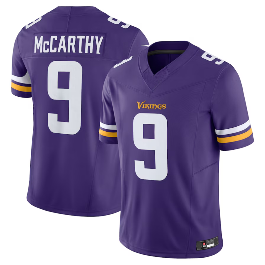Cooneas #9 J.J. McCarthy Player MN.Vikings Purple Vapor F.U.S.E. Limited Stitched Jerseys