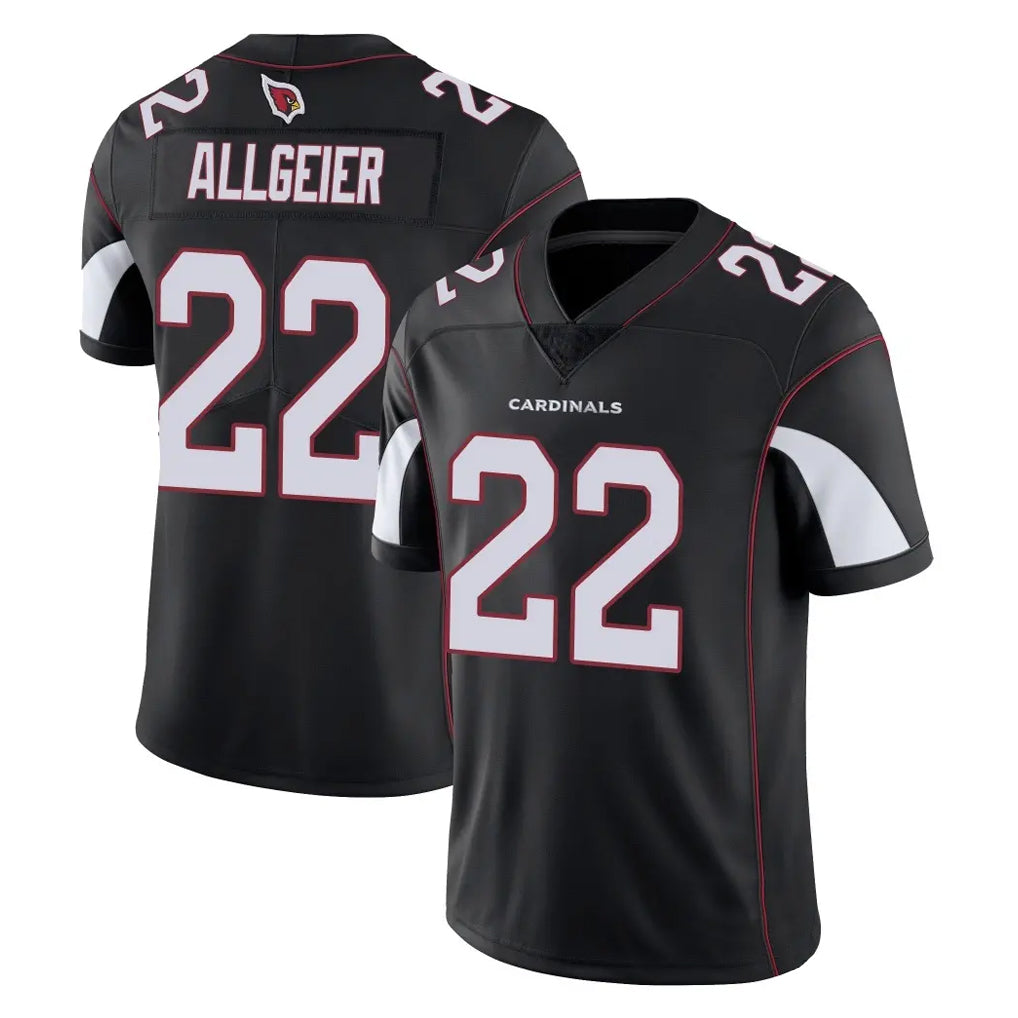 A.Cardinals #22 Tyler Allgeier Player Black Vapor Limited Home Game Cooneas Stitched Jerseys
