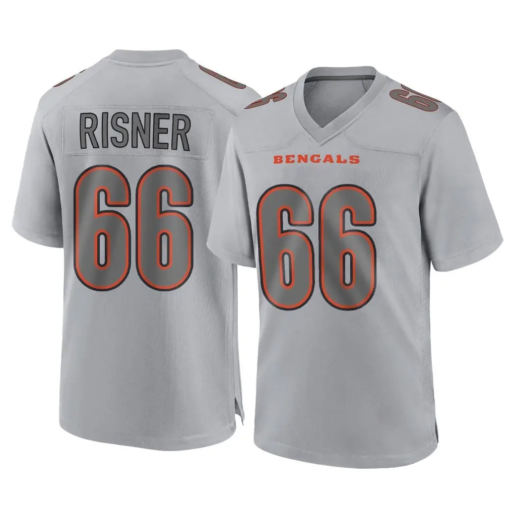 C.Bengals #66 Dalton Risner Player Gray Atmosphere Fashion Game Cooneas Stitched Jerseys