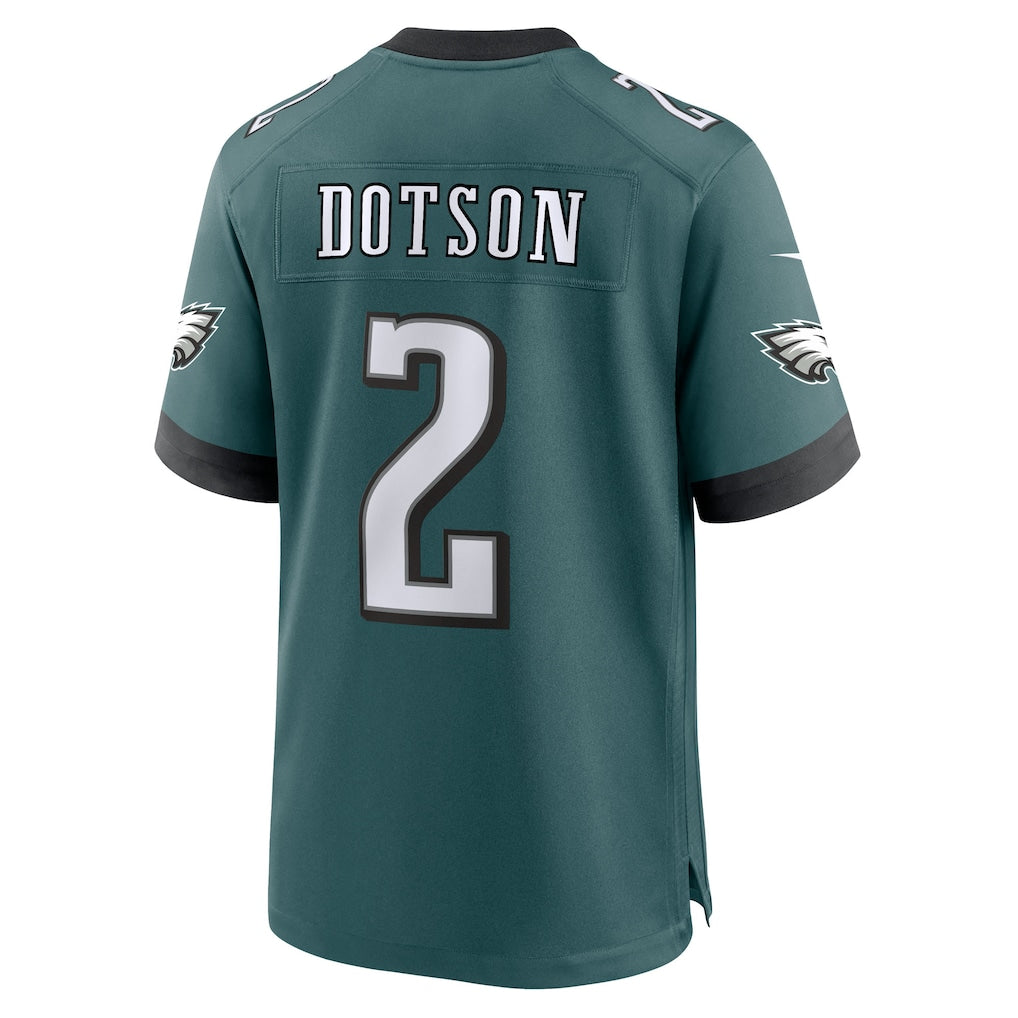 Cooneas P.Eagles #2 Jahan Dotson Midnight Green Team Game Jersey