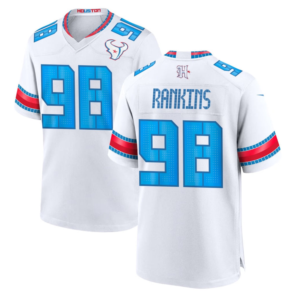 H.Texans #98 Sheldon Rankins Player Whtie 2026 Rivalries Vapor Home Game Cooneas Stitched jerseys