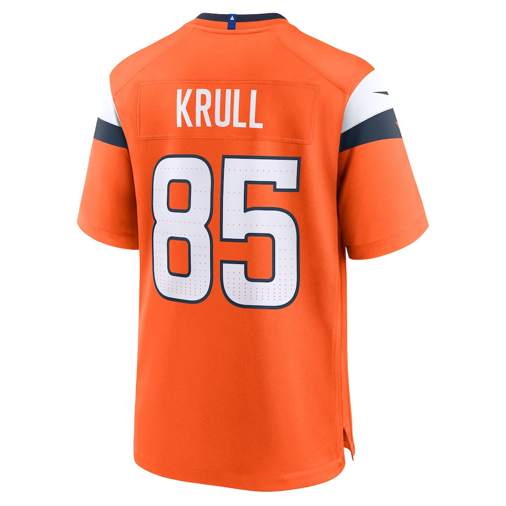 Cooneas D.Broncos #85 Lucas Krull Orange Team Game Jersey