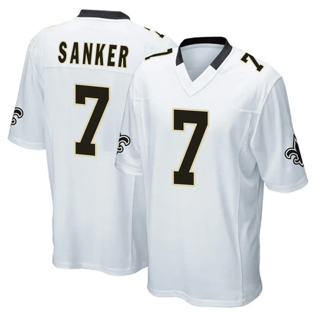 NO.Saints #7 Jonas Sanker Player White Home Game Cooneas Stitched Jerseys
