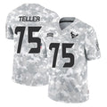 H.Texans #75 Wyatt Teller Player Arctic Camo Salute To Service Limited Game Cooneas Stitched Jerseys