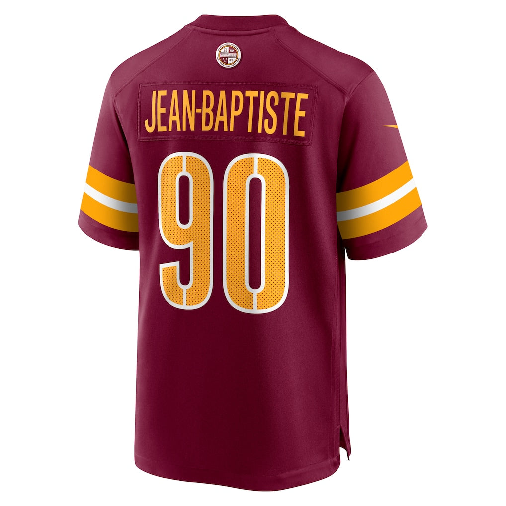 Cooneas W.Commanders #90 Javontae Jean-Baptiste Burgundy Game Jersey