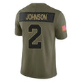 Cooneas A.Cardinals #2 Will Johnson Player Olive Salute To Service Limited Home Game Stitched Jerseys