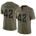 Cooneas A.Cardinals #42 Dadrion Taylor-Demerson Player Olive Salute To Service Stitched Jerseys