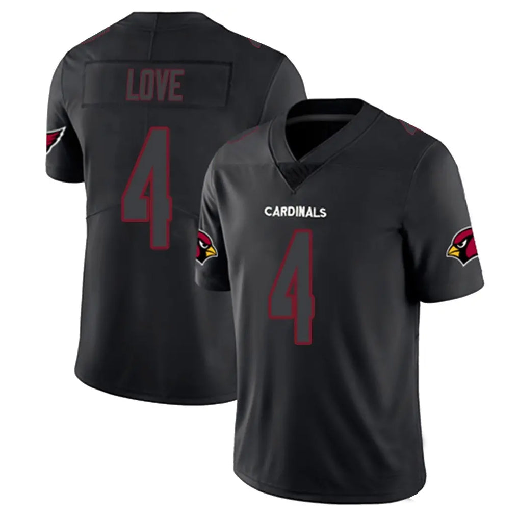 Cooneas A.Cardinals #4 Jeremiyah Love Player Black Impact Limited Home Game Stitched Jerseys