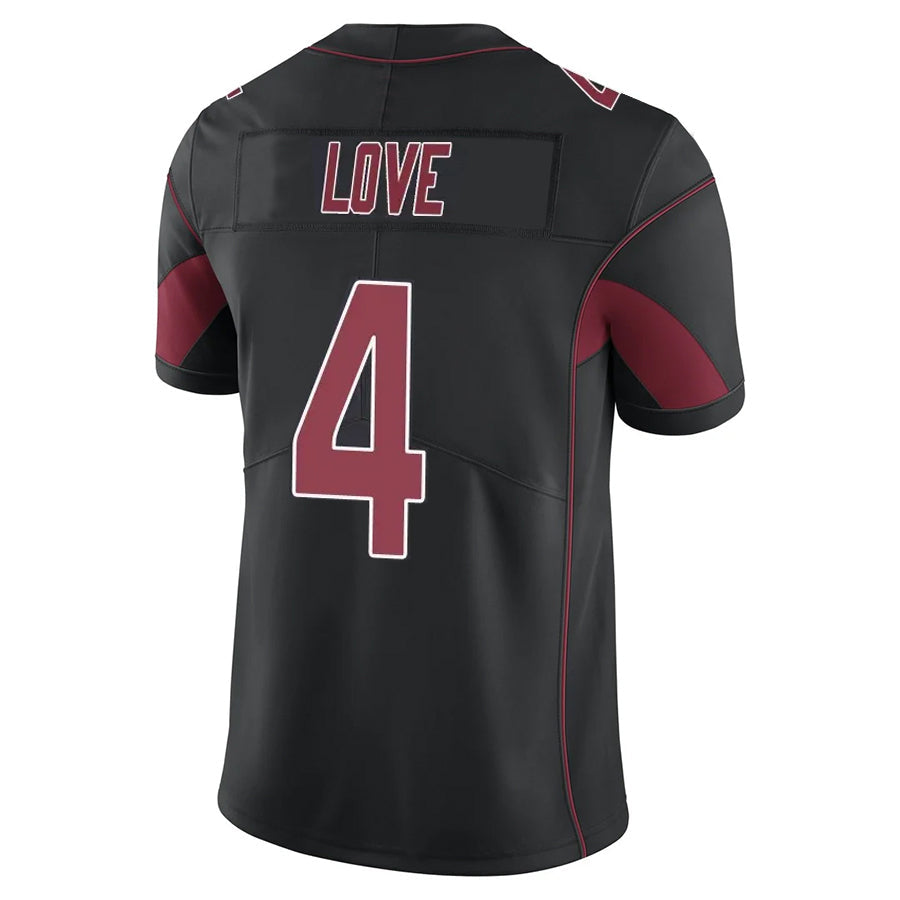 Cooneas A.Cardinals #4 Jeremiyah Love Player Black Limited Elite Home Game Stitched Jerseys