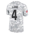 Cooneas A.Cardinals #4 Jeremiyah Love Player Camo Salute to Service Limited Home Stitched Jerseys