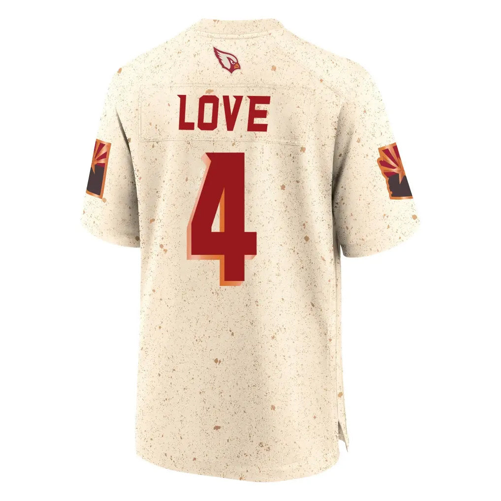 Cooneas A.Cardinals #4 Jeremiyah Love Player Cream Rivalries Collection Game Stitched Jerseys