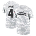 Cooneas A.Cardinals #4 Jeremiyah Love Player Salute to Service Hoodies & T-Shirts Football Jerseys