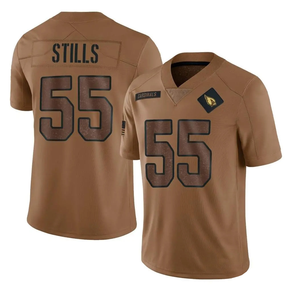 Cooneas A.Cardinals #55 Dante Stills Player Brown Limited Salute To Service Game Stitched Jerseys