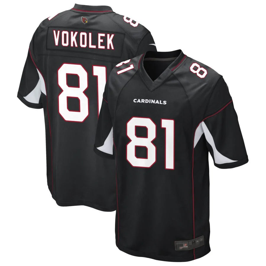 Cooneas A.Cardinals #81 Travis Vokolek Player Black Game Stitched Jerseys