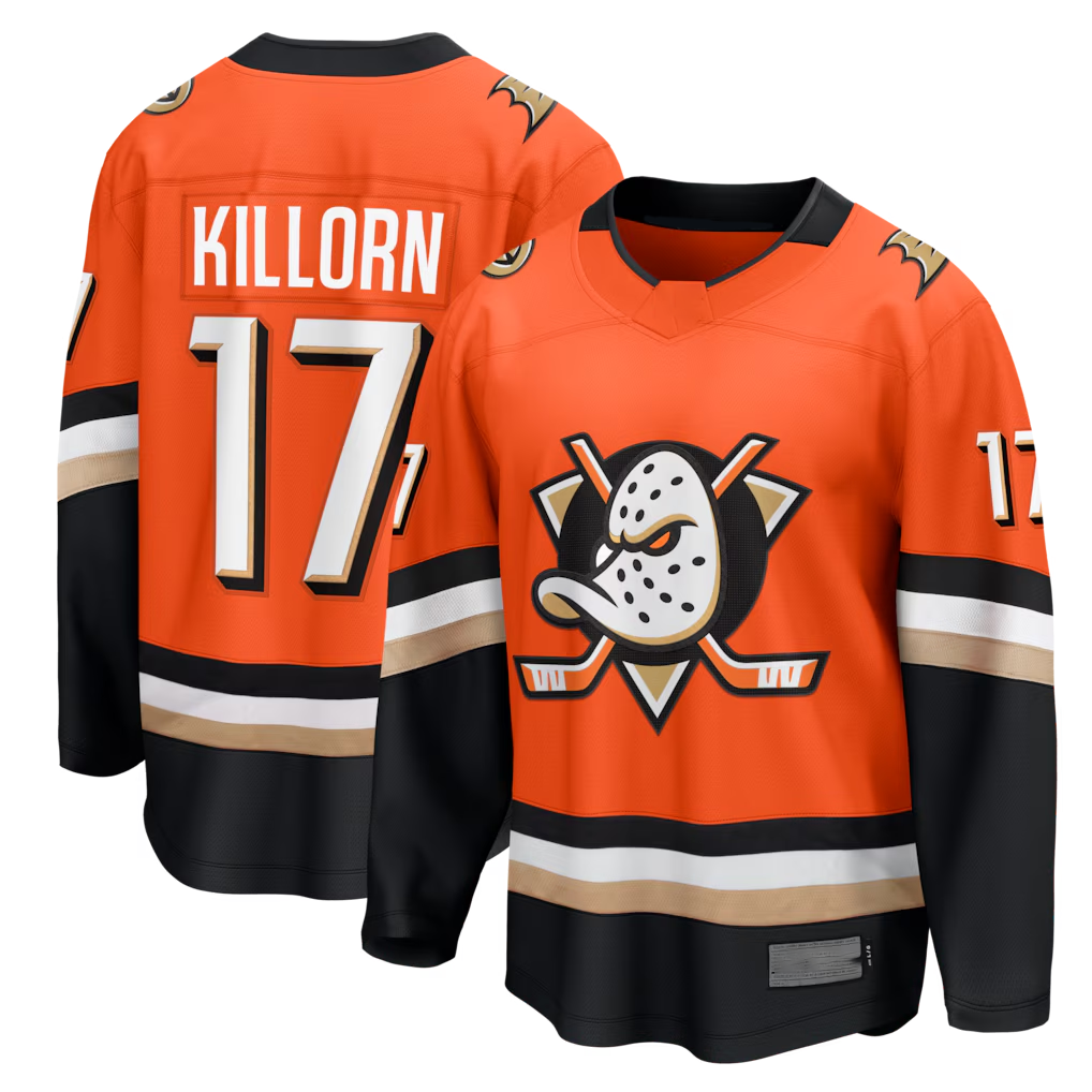 Cooneas A.Ducks #17 Alex Killorn Orange Home Breakaway Jerseys