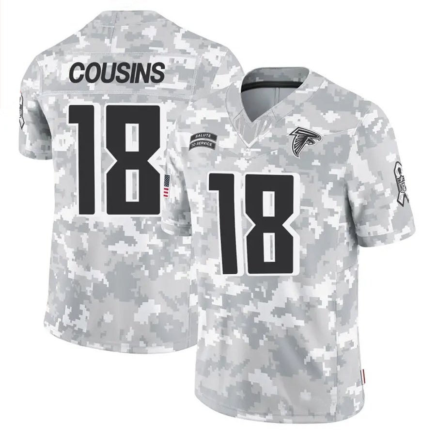 Cooneas A.Falcons #18 Kirk Cousins Player Arctic Camo Salute to Service Limited Stitched Jerseys