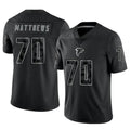 Cooneas A.Falcons #70 Jake Matthews Player Black RFLCTV Limited Stitched Jerseys