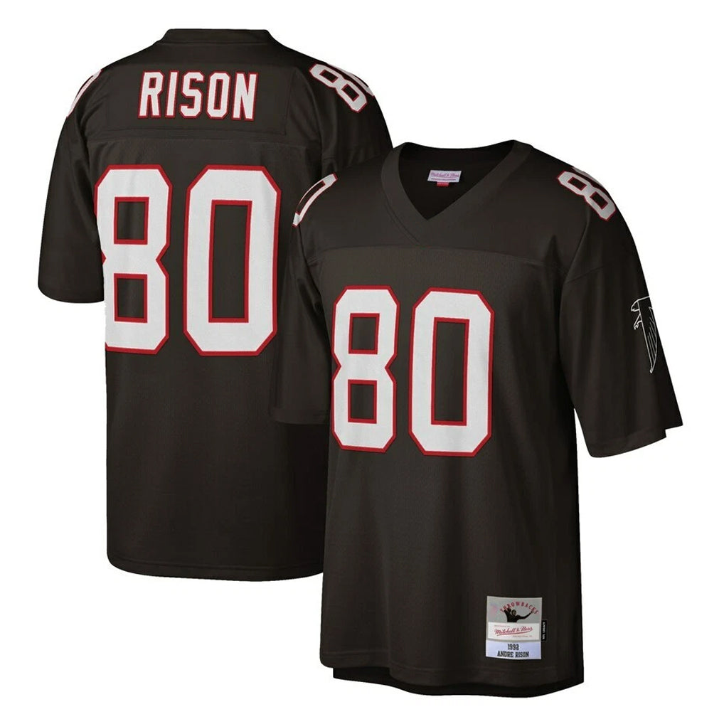 Cooneas A.Falcons #80 Andre Rison Player Mitchell & Ness Black 1992 Legacy Stitched Jerseys