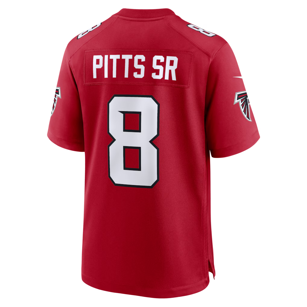 Cooneas A.Falcons #8 Kyle Pitts Sr. Red Game Stadium Jerseys