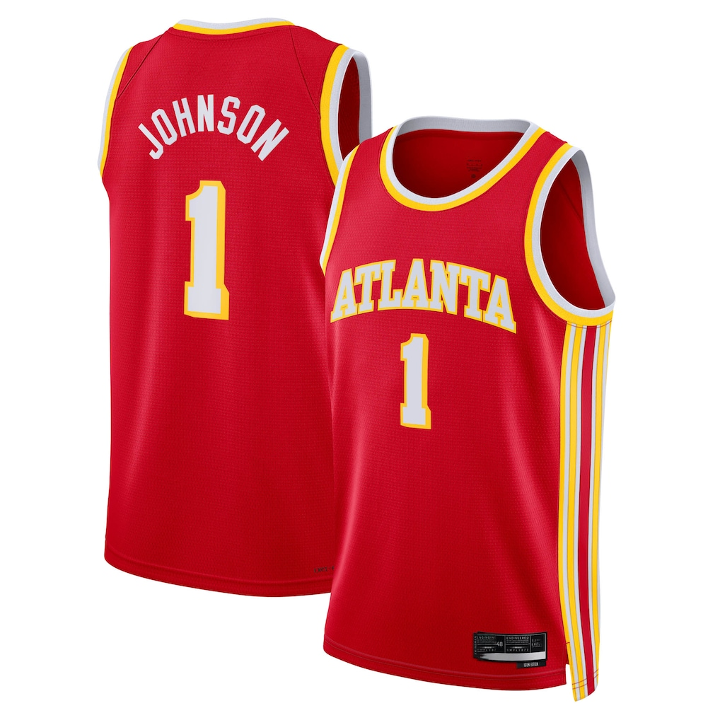 Cooneas A.Hawks #1 Jalen Johnson Red Swingman Jerseys - Icon Edition